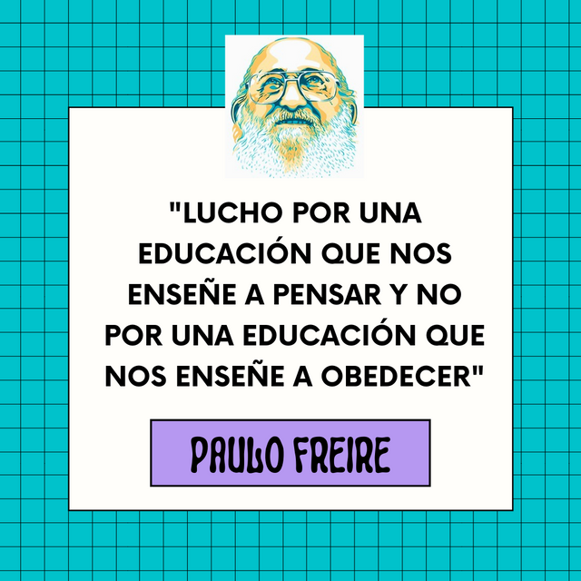 pedagogapelmon's tweet photo. Per començar us deixem aquesta frase d'un gran pedagog, en Paulo Freire, que va ser i continua sent un referent en aquest àmbit!
#udgpedagogiainclusiva https://t.co/LuQoU8KZK1