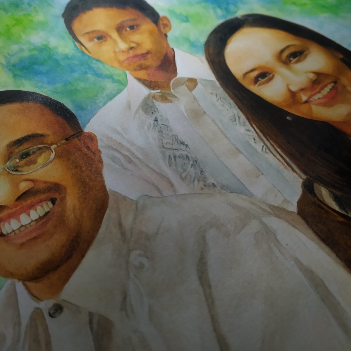 makasiningph's tweet photo. Another family portrait done! Maraming salamat po!
 #watercolor #portrait #commission https://t.co/DuMWbD2ybD