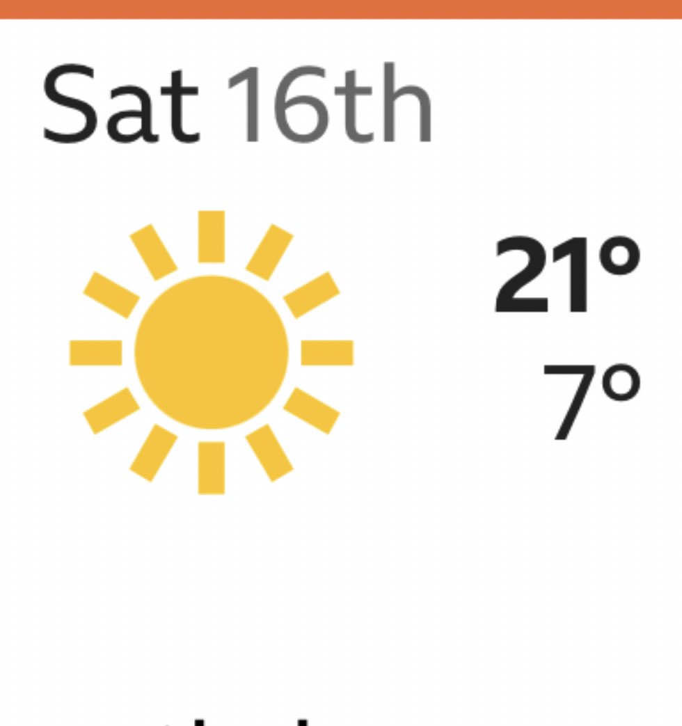 ArlArse666's tweet photo. #Wembley weather for tomorrow’s game
up the reds
#LFCvMCFC #FACup https://t.co/0amMiGuSRu