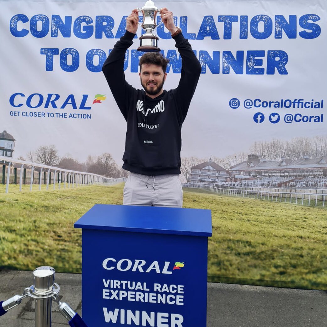 The <a href="/Coral/">Coral</a> Virtual Reality Experience is up and running at <a href="/NewcastleRaces/">Newcastle Racecourse</a> 🙌

We’re already had plenty of winners celebrate their victories this afternoon 🏆

Don’t miss your chance to hold the VR Trophy aloft and win tickets to race day events 🏇