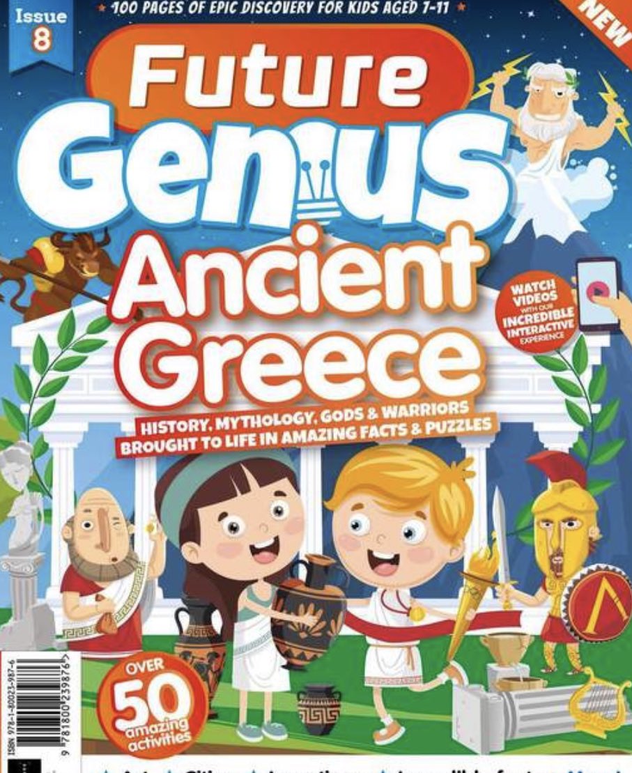 Written another edition of the brilliant Future Genius series, following on from Ancient Egypt. Packed with puzzles,  activities and facts, it’s aimed at kids aged 7-11. Out now in all good newsagents and supermarkets etc or buy online magazinesdirect.com/az-magazines/5…