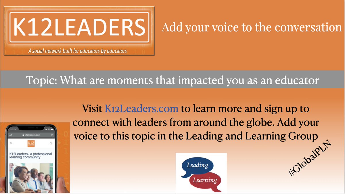 MatthewXJoseph's tweet image. We are talking impactful moments on today&apos;s #codebreaker Innovator&apos;s Lounge, keep the conversations going on @k12_leaders 
Visit K12Leaders.com to learn more and sign up to connect with leaders from around the globe. @mbronder @mrhooker @leobrehm @SimplySuzy