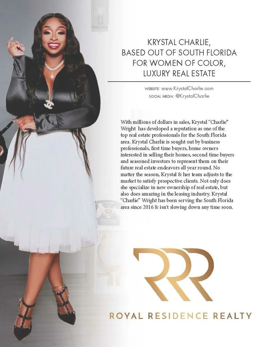 locngrowent's tweet photo. #MagazineFeature Luxury Real Estate Realtor @KrystalCharlie - Featured in the March Edition of WE Magazine @weempowerone ... Krystal Charlie is definitely one of the best in Miami...
#WEMagazine #KrystalCharlie #realestate #locngrowent #mypublicistisblack #miami #femalerealtor https://t.co/agsAYmtyGH
