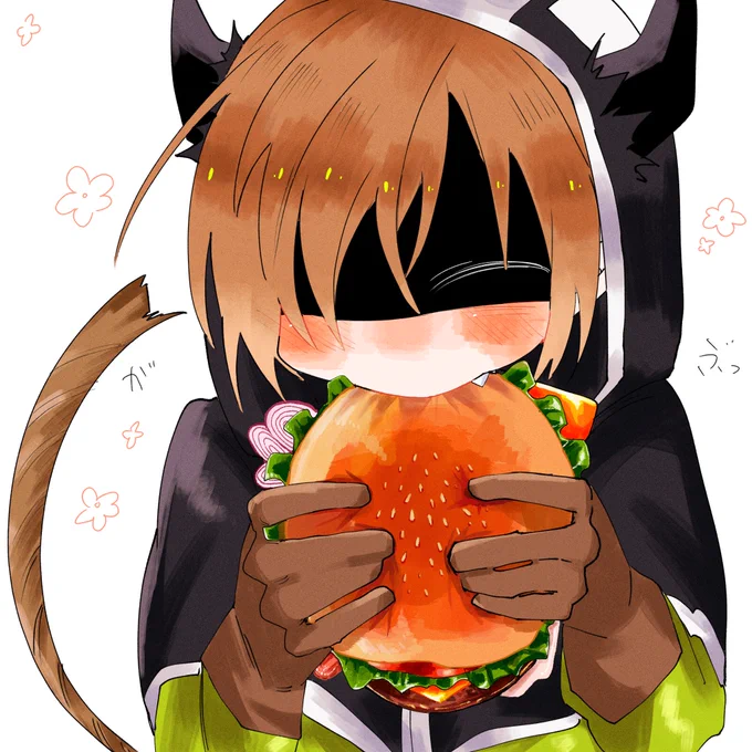 ただ🍔食ってるンベが描きたかっただけなんです。魔界の食べ物感ゼロでごめんなさい🙏
#wrwrdFA 