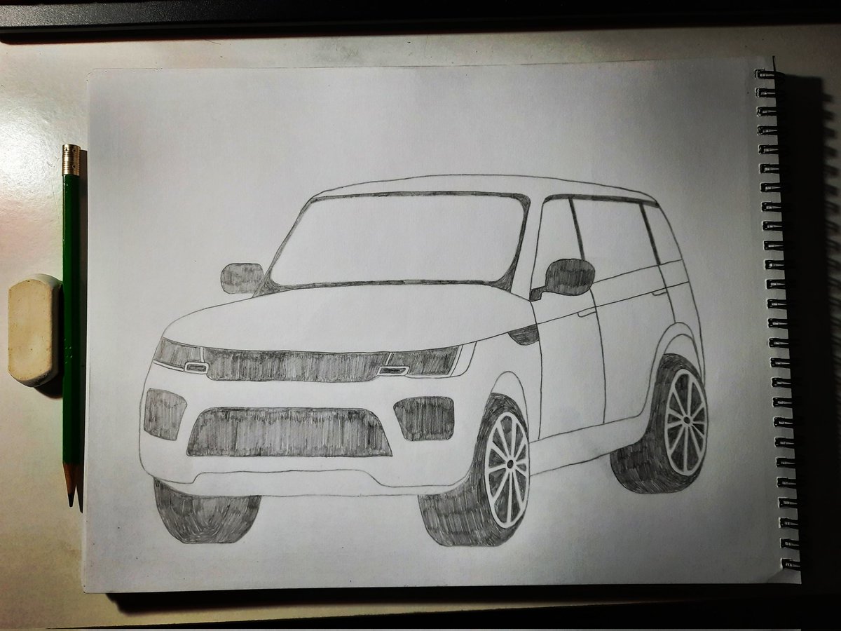 TheArtofPepps's tweet photo. I miss being a kid all over again. I also miss drawing vehicles. So here am I, drew a Range Rover. It took me a lot of time. Honestly, it's also hard to work without enough motivation 🥺 It has a lot of mistakes and I hope it still looks okay 😅 https://t.co/kXG2PRMrlJ
