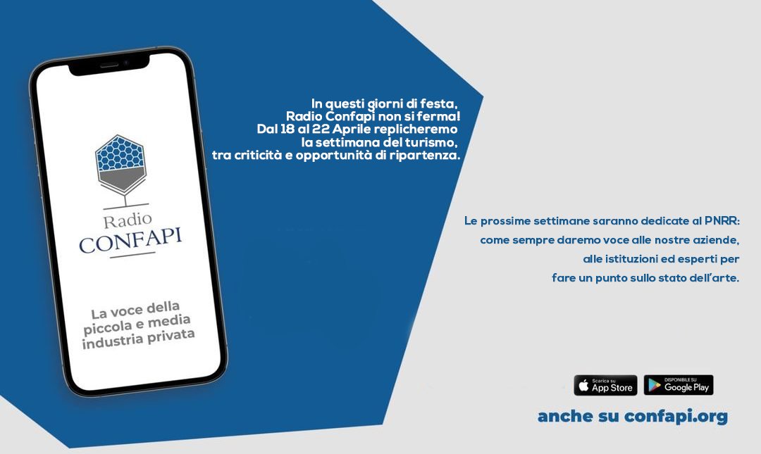 confapi_IT's tweet photo. Radio Confapi non si ferma!
Dal 18 al 22 Aprile replicheremo la settimana del turismo, tra criticità e opportunità di ripartenza.
⠀
Puoi seguirci su https://t.co/CPgMNDBwet e sull'app disponibile nell'App Store e su Google Play.
⠀
#confapi #radioconfapi #turismo #ripartenza https://t.co/1HFYdNa1vp