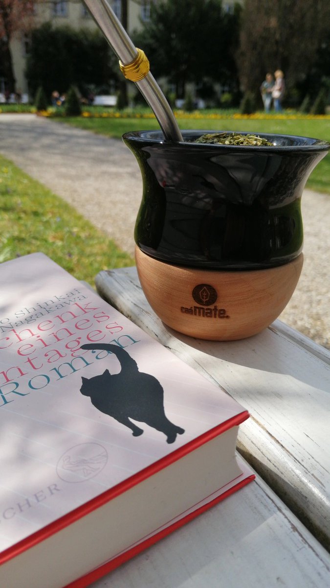 Mate trinken im Lustgarten. Lesen &amp; Schreiben in der Sonne. 🤗🍵☀️📚🖋️