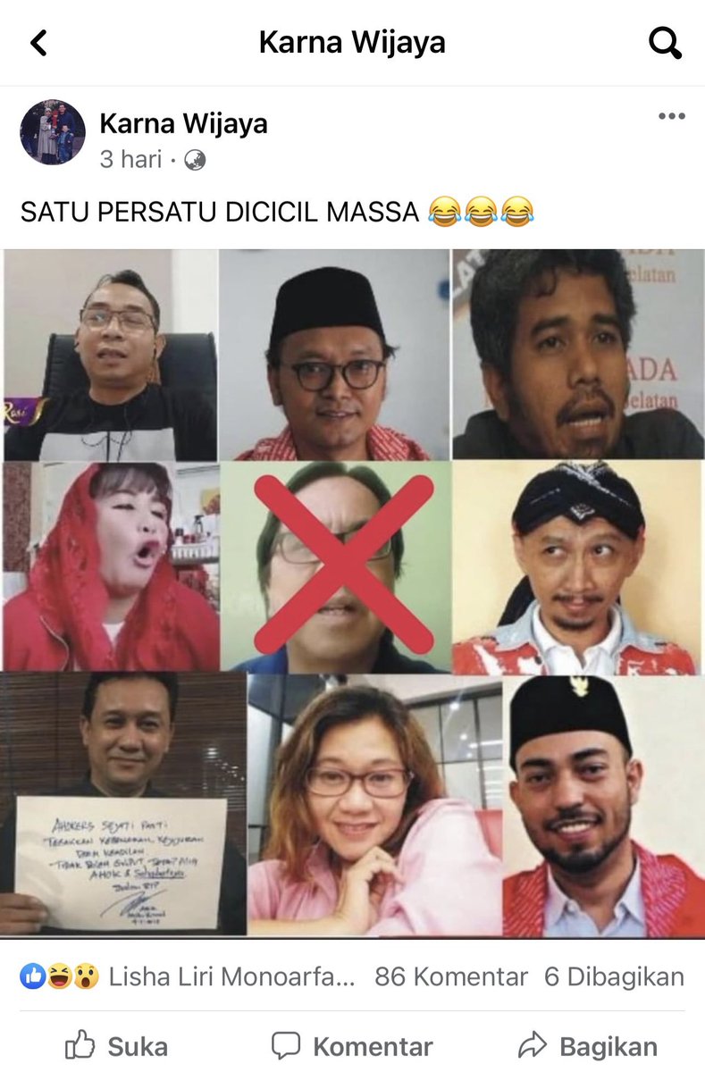 MurtadhaOne1's tweet photo. Apa benar ini akun FB seorang dosen @UGMYogyakarta yang bernama Karna Wijaya?
👉https://t.co/IgNwg1o7OU
status2nya biadab dan kurang mencerminkan sebagai orang yg terdidik. Seperti itukah kualitas seorang profesor di UGM?

Cc: @nadiemmakarim https://t.co/ssVkdRks19