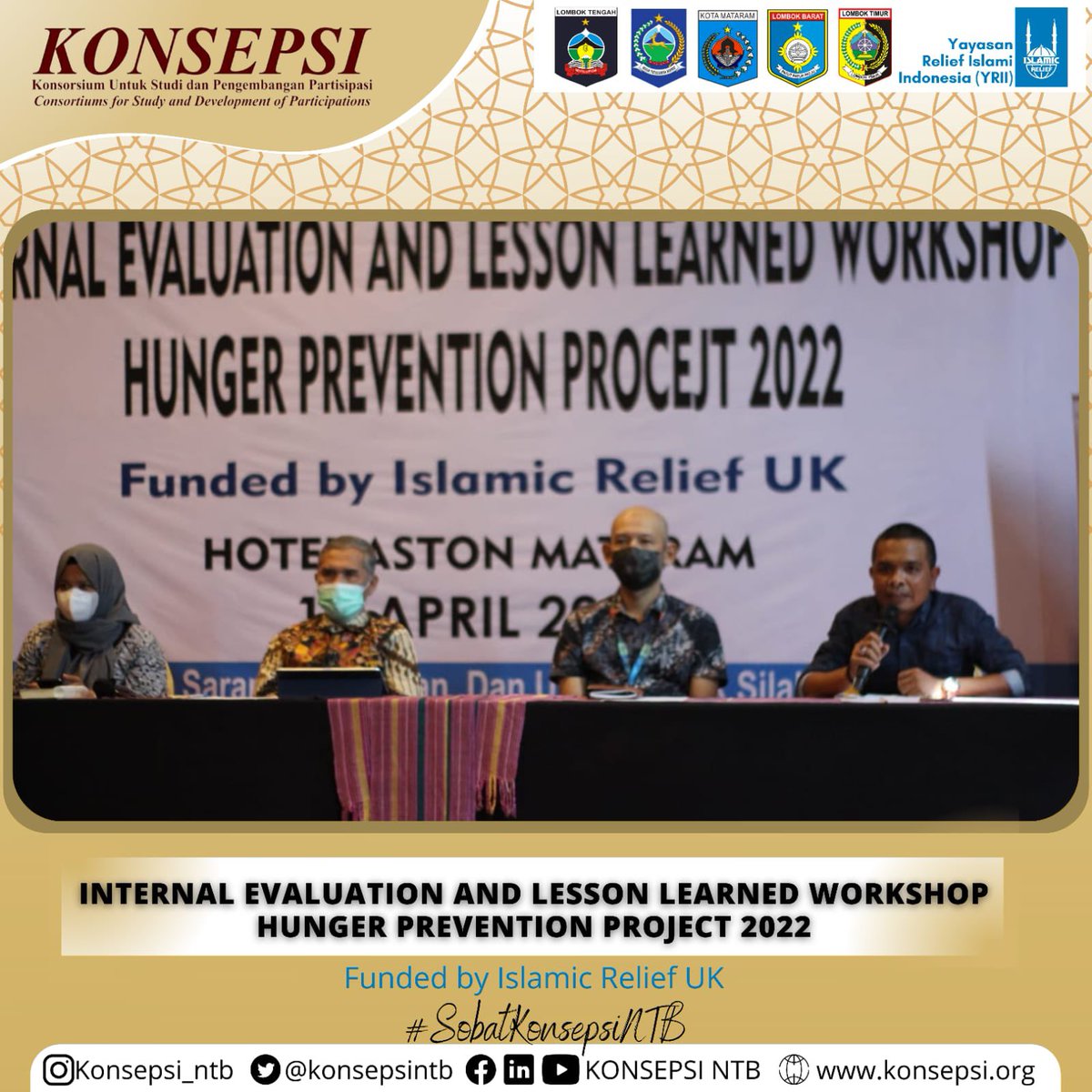 konsepsintb's tweet photo. KONSEPSI dan YRII melaksanakan Internal Evaluation and Learned Workshop Hunger Prevention Project 2022.
#yrii
#IRUK https://t.co/z5otsNVknK