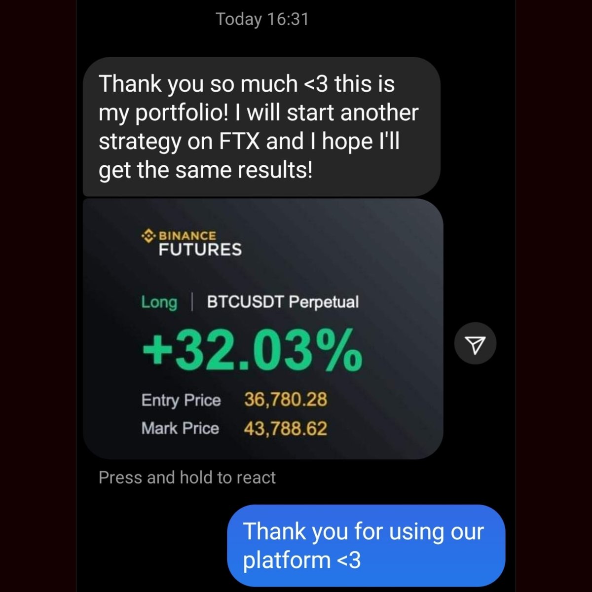 VladamAI's tweet photo. Your results motivate our team to further develop the Vladam platform. Thank you for on going support!

#vladam #portfolio #binance https://t.co/yFZUzW8jIl