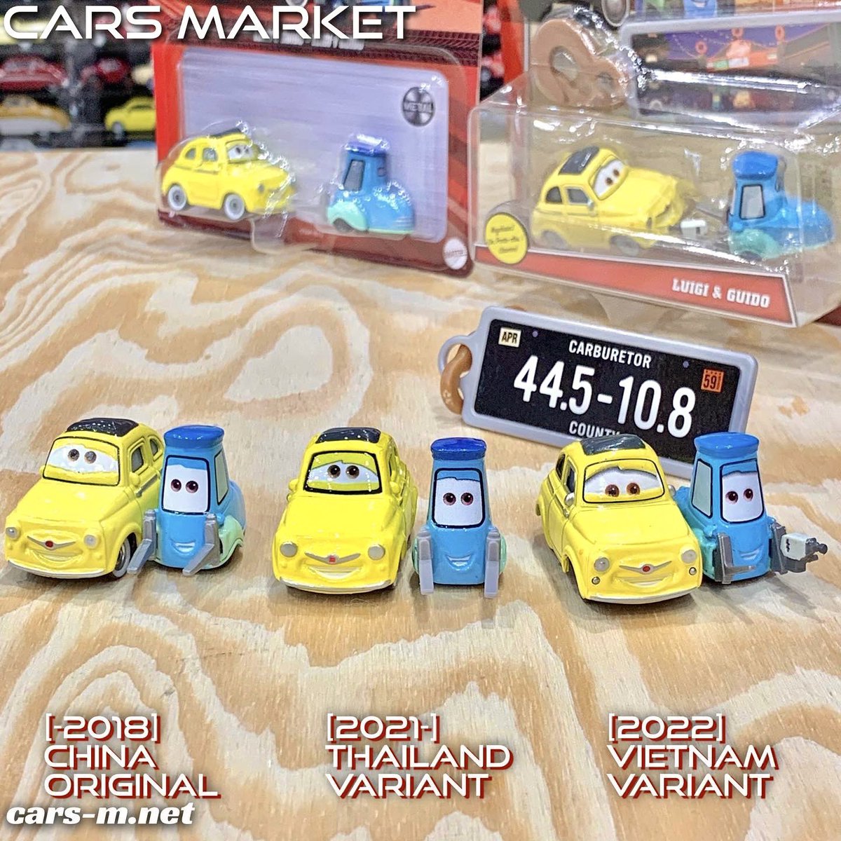 カーズ、ミニカー(キャル、ドック)(大きいミニカー) モールの