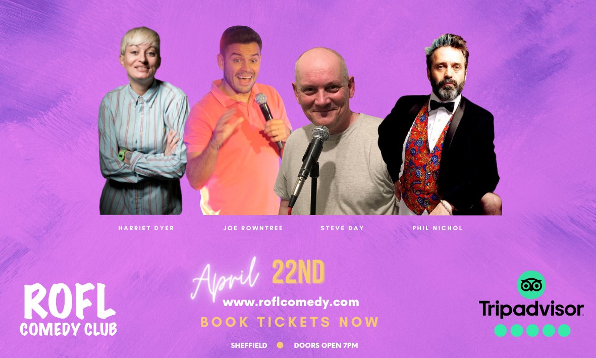 roflclubsheffield (@roflsheffield) on Twitter photo Also whilst we've got ya, look at this line-up for next week 😍 Phil Nichol <a href="/joerowntree/">Joe Rowntree</a> <a href="/TheRealSteveDay/">Steve Day</a> @HarrietDyerCom 🥳 
roflcomedy.com/book-sheffield/
#Sheffield #sheffieldissuper #sheffevents <a href="/HelpSheffield/">Help Sheffield</a>
<a href="/VIBE_Sheffield/">VIBE Sheffield</a> <a href="/LoveSheffieldUK/">We ♥ Sheffield!</a> #thingstodoinsheffield #comedyclub #ROFL Also whilst we've got ya, look at this line-up for next week 😍 Phil Nichol <a href="/joerowntree/">Joe Rowntree</a> <a href="/TheRealSteveDay/">Steve Day</a> @HarrietDyerCom 🥳 
roflcomedy.com/book-sheffield/
#Sheffield #sheffieldissuper #sheffevents <a href="/HelpSheffield/">Help Sheffield</a>
<a href="/VIBE_Sheffield/">VIBE Sheffield</a> <a href="/LoveSheffieldUK/">We ♥ Sheffield!</a> #thingstodoinsheffield #comedyclub #ROFL