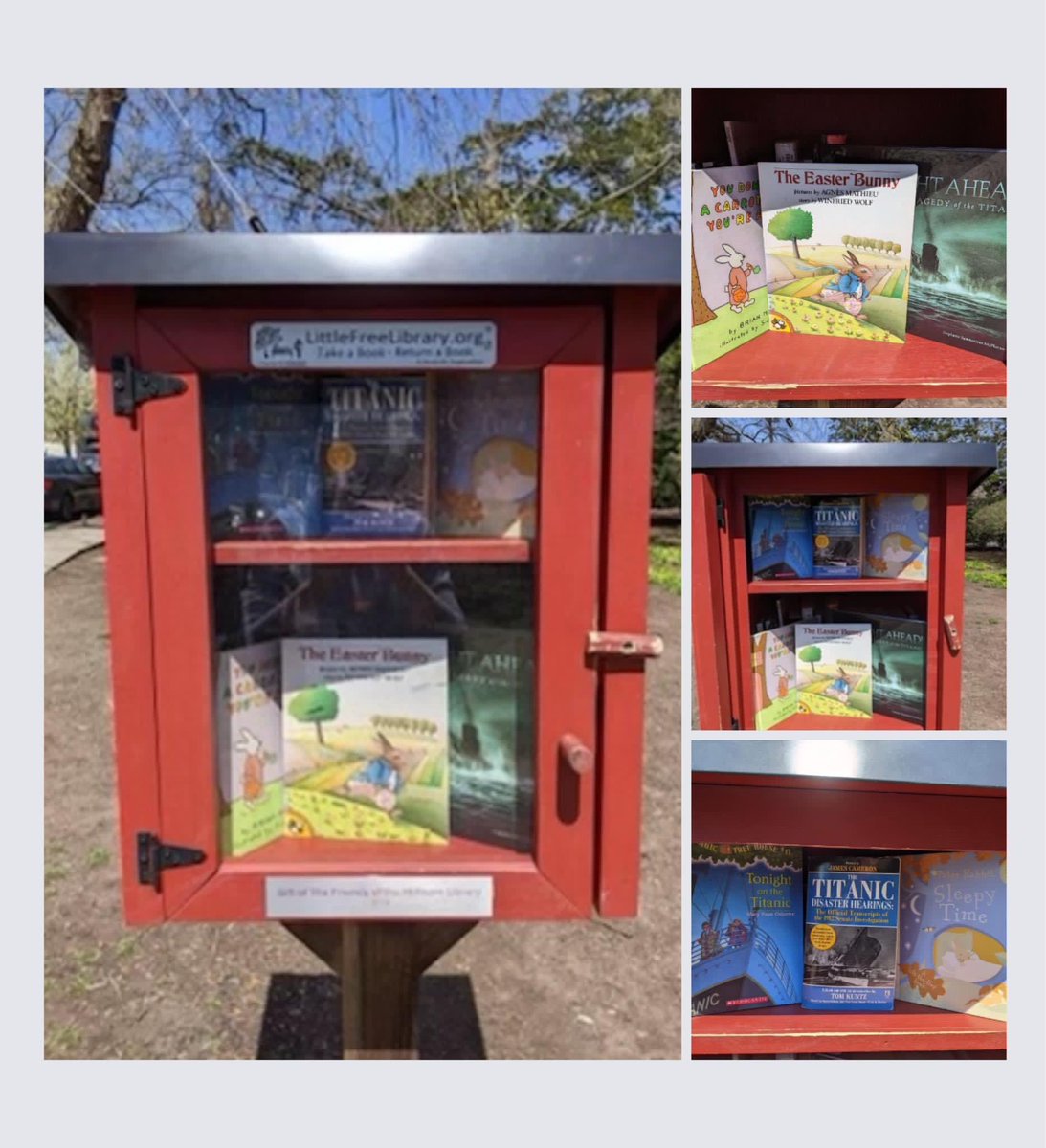 FriendsMillburn's tweet photo. Looking to learn more about the fateful trip of the RMS Titanic 110 years ago or get a jump start on the Easter Bunny's antics? Hop on over to the Taylor Park LFL and grab one the the great titles just added today!
#friendsofmillburnlfl
#friendsofmillburnlibrary
#Titanic
#easter https://t.co/zkK4xYmgVz