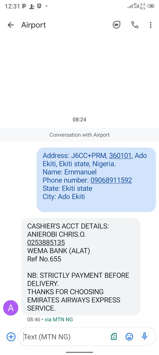 Solace10070226's tweet photo. @wemabank @alat_ng @fcmb_help @MyFCMB @UBAGroup @UBAFoundation @FBN_help @MyFCMB @UNIONBANK_NG @emirates @centralbankofnigeria

CASHIER'S ACCT DETAILS:
ANIEROBI CHRIS.O.
0253885135
WEMA BANK (ALAT)

I did business transaction with him and he scammed https://t.co/tLUo0ikNao