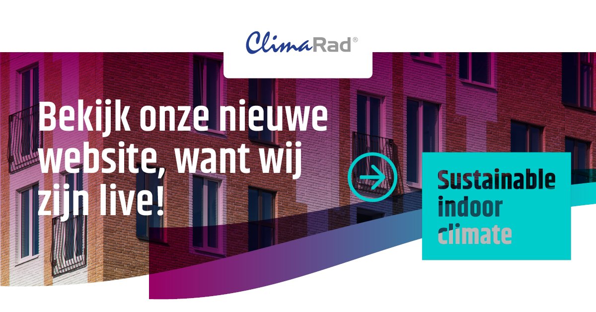 ClimaRad's tweet image. Met onze producten spelen wij in op de huidige 𝗲𝗻𝗲𝗿𝗴𝗶𝗲𝘁𝗿𝗮𝗻𝘀𝗶𝘁𝗶𝗲 en het feit dat we in 2050 ‘klimaatneutraal’ moeten zijn. Meer informatie over onze decentrale ventilatie-units, lage temperatuur afgifte-units of slimme combinaties daarvan?
climarad.nl.