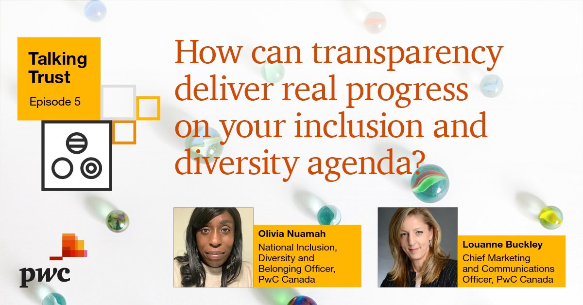 louannebuckley's tweet photo. In #TalkingTrust @olivianuamah & i have a heartfelt conversation about how @PwC_Canada is creating a culture of human connections. We talk #transparency, #accountability & what #success looks like #inclusion #diversity #belonging #pwc Listen here https://t.co/RvT0hWwjNQ https://t.co/69rL0cx92m