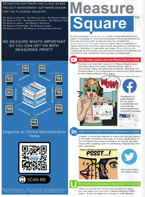 CFJMagazine's tweet image. .@MeasureSquare informs its followers of the latest innovations and news across its social media platforms 👇
ow.ly/kJ3050IJ03j
#flooring #estimationsoftware #floors #flooringindustry