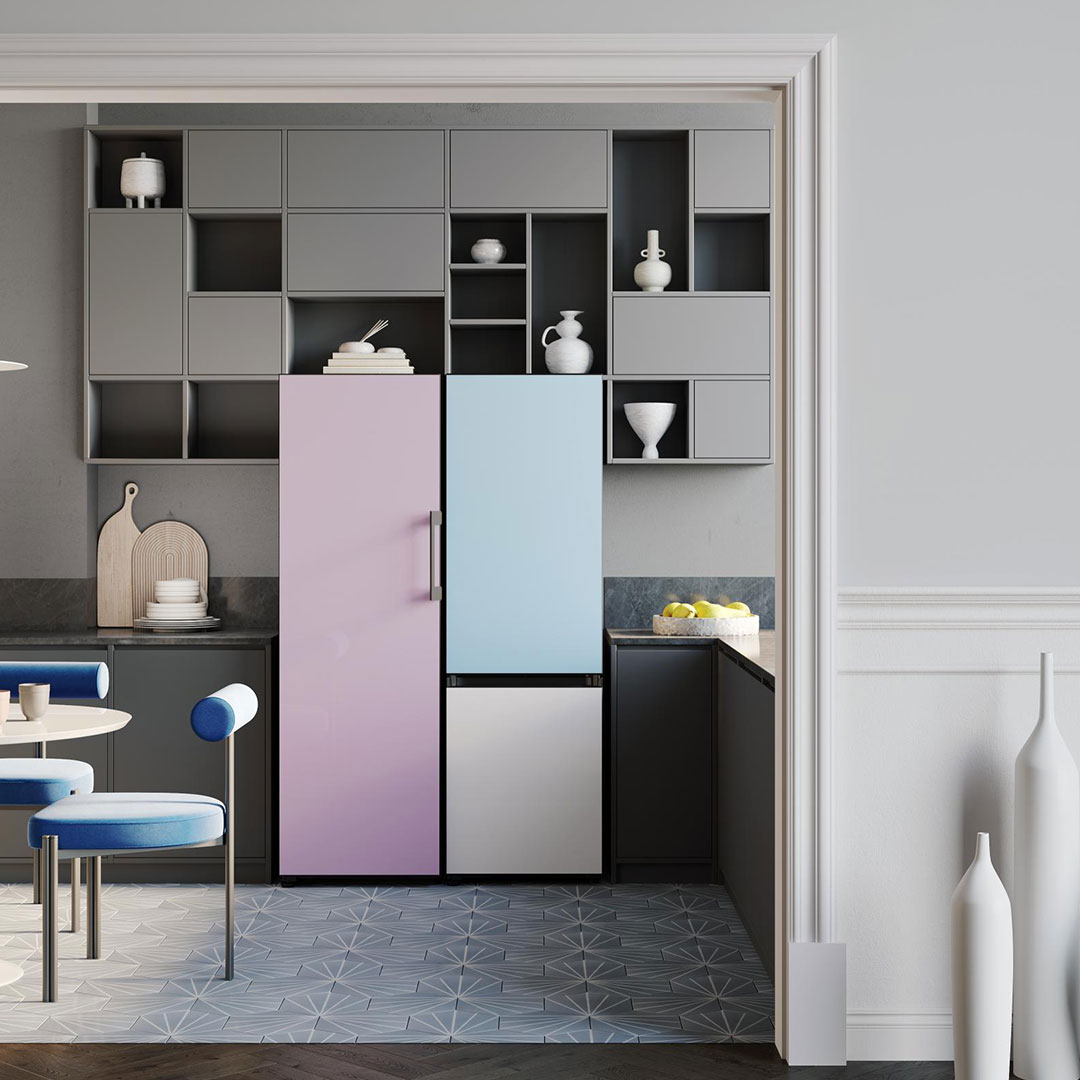 RCSnelling's tweet image. Uniquely yours - Bespoke customisable design - Make your kitchen more you.

With, SpaceMax™ technology - For more inside and same outside.

Explore - ow.ly/Z91650IGGTB

#samsungkitchen #samsungbespoke #spacemax #fridgefreezer #colourfulkitchens #interiordesign