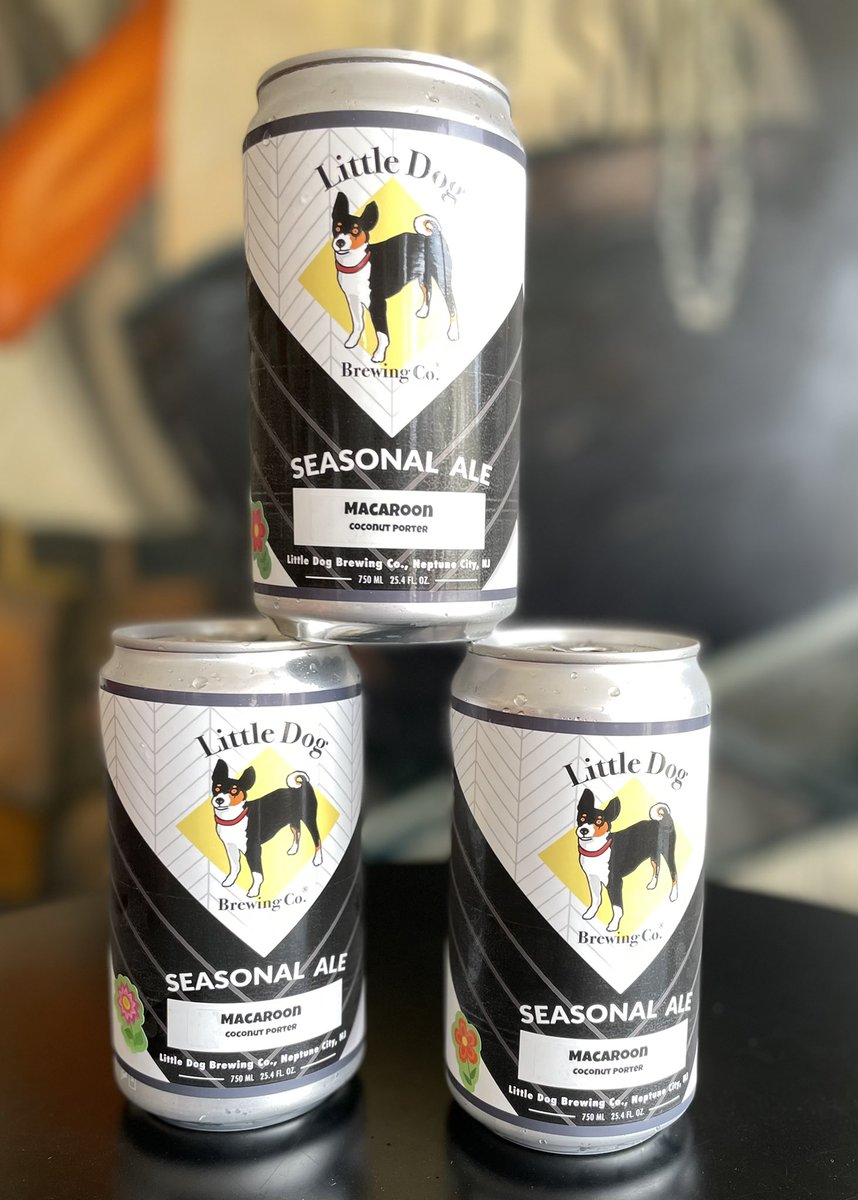 Beer Release! Macaroon Chocolate Coconut Porter now available on tap and in 25.4 oil cans - just in time for Easter! Snow Weezel Weisenbock and Mosaic Pale also available in 32-oz Howler cans. Plus, a nice selection of faves available in 16-oz 4/packs.  
2-7 pm Fri🐥🐰1-6 pm Sat