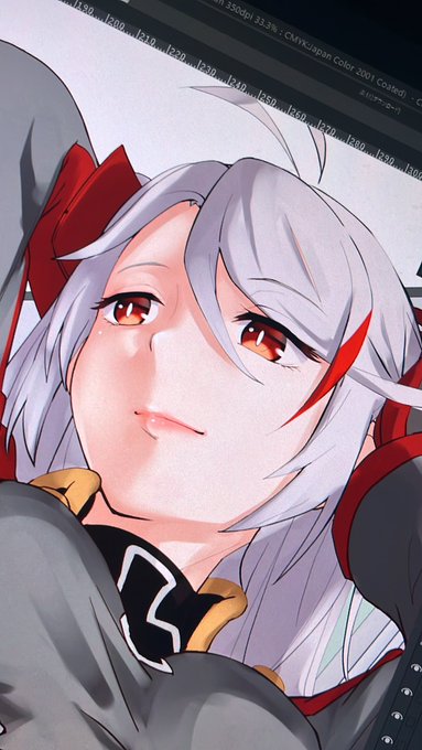 集中力が途切れそうな進捗な時は
先に顔を仕上げてテンションを維持する策に変更するので㌃ 