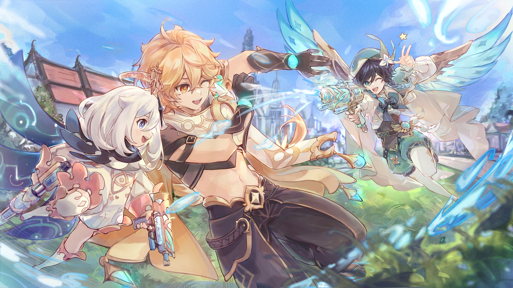 ハルト タイの水かけ祭り ソンクラーン を記念した原神公式イラストが海外で公開されている これは原神の新規追加武器 銃 を予言している 適当 T Co S2ykkqh3jd T Co Lhtmcaaht8 Twitter