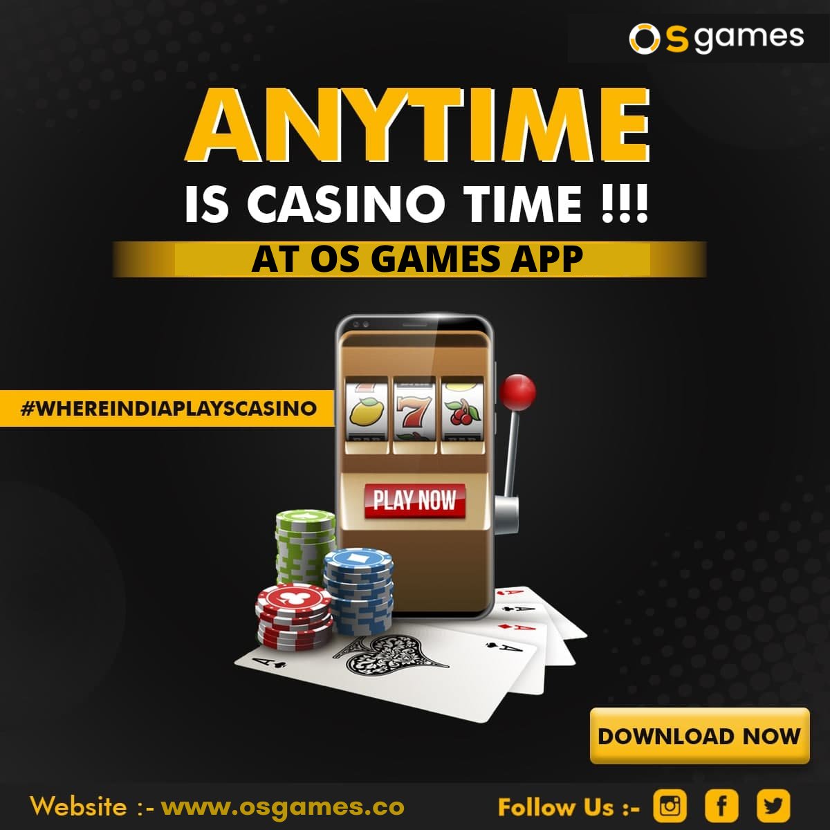 OSGamesApp's tweet photo. 🎲🎰Anytime is a Casino Time !!!!🎰🎲
✅Download OS Games App and play live casino games.💰💸
🔥PLAY MORE AND EARN MORE at OS Games App.🔥
.
.
.
#osgames #onlinecasino #casino #casinoonline #casinogames #casinogamesonline #gaming #bestapp #poker #livecasino #bigwinning #wincash https://t.co/MUXw166NKJ