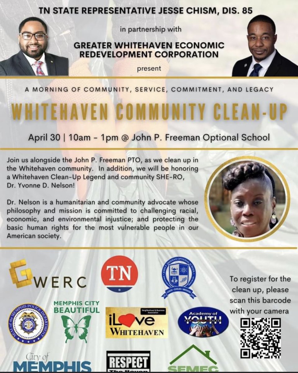 Hey Everybody!!!! On April 30th, we will be at John P Freeman to roll our sleeves up and clean up our neighborhood. Please join us a be a part of this!! Can’t wait!