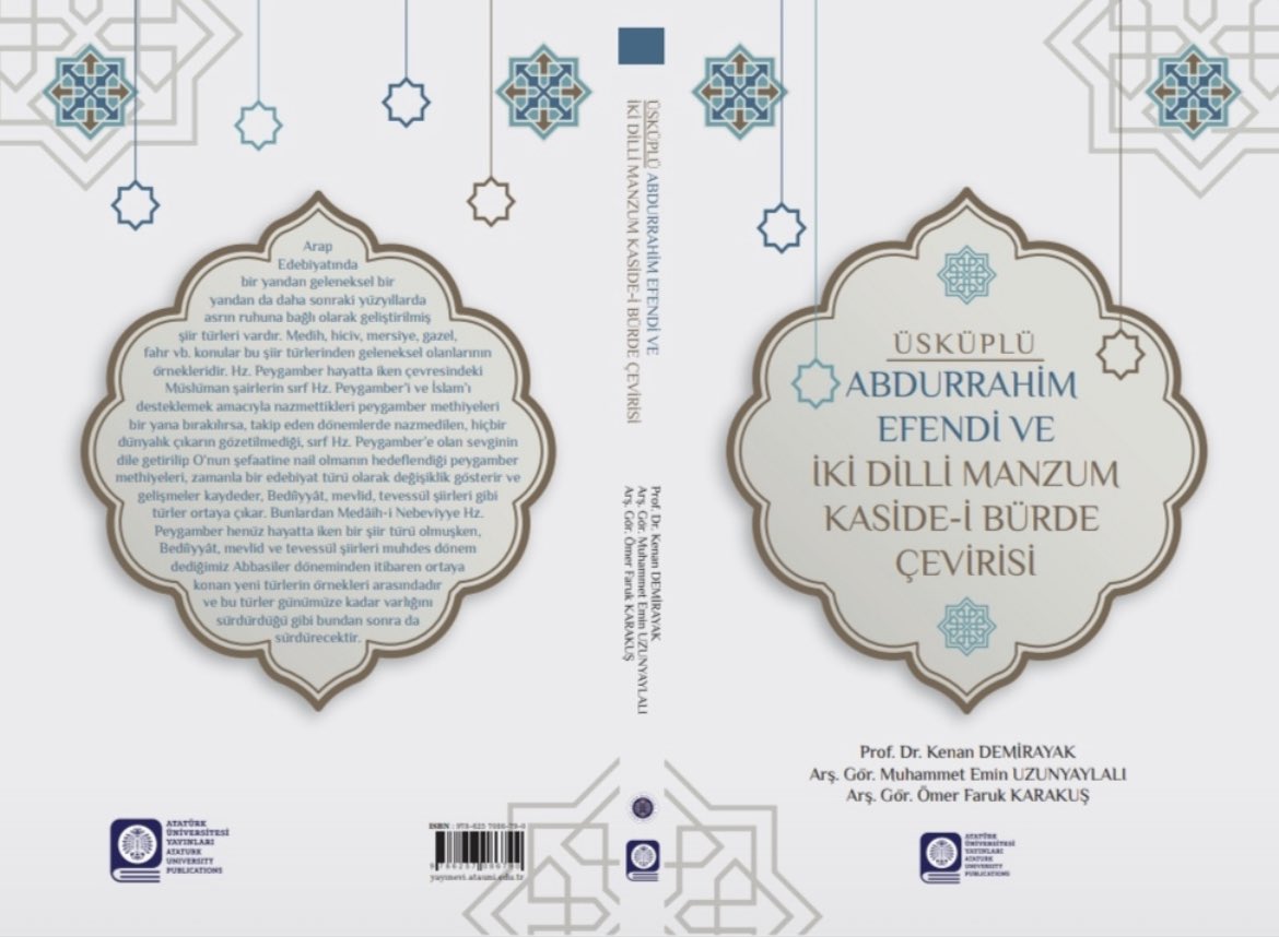 omerfka's tweet photo. ilk kitabımız Atatürk Üniversitesi Yayınlarından çıktı. Rahmet ayı Ramazan-Şerif’de teberrük olması temennisiyle… https://t.co/M36Hm5xlXs