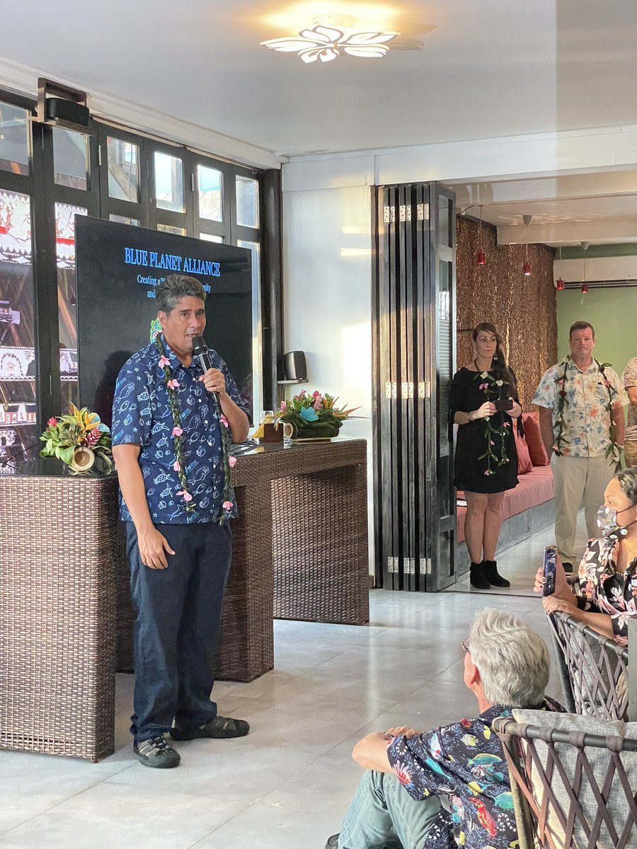 manapacificinc's tweet photo. Thank you @Surangeljr for attending the reception with our partners @blueplanetalli, @PeaceBoat_US, and @PlanetHomeEco, driving home the message that Palau will be the #first #largeoceanstate to go for 100% renewable by 2045!
#100by2045 there is only #possible https://t.co/kJxRZjkQF3