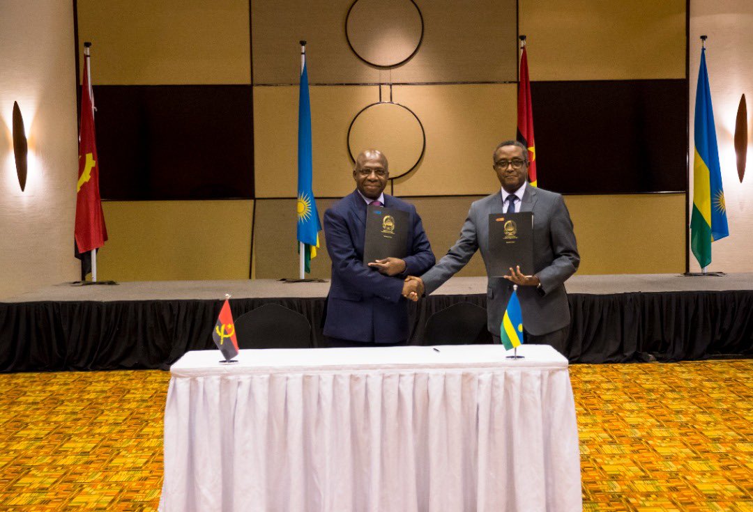 It’s a pleasure hosting my brother <a href="/amb_tete/">Amb Tete Antonio</a> and his delegation in Kigali as we held the 1st meeting of the Joint Permanent Commission on Cooperation between #Rwanda and #Angola where 9 MoUs in various sectors of common interest were signed.