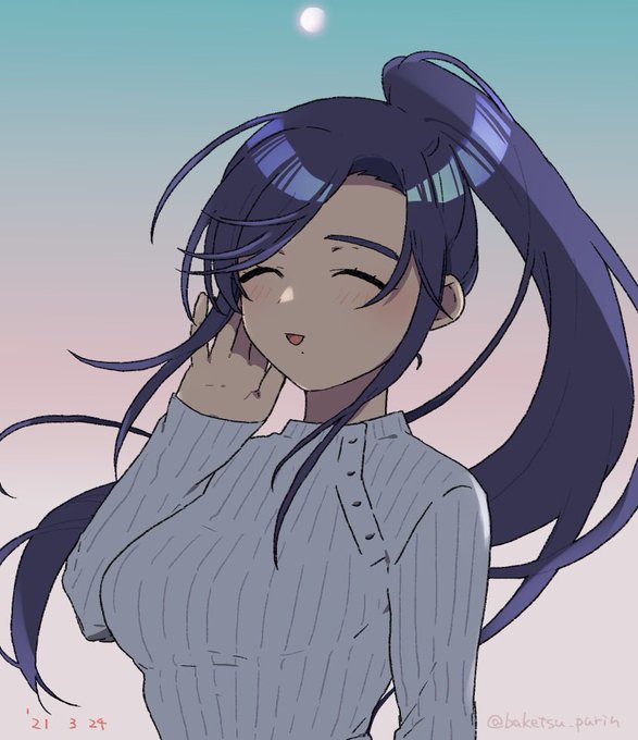 気に入ってる顔の有明の絵 