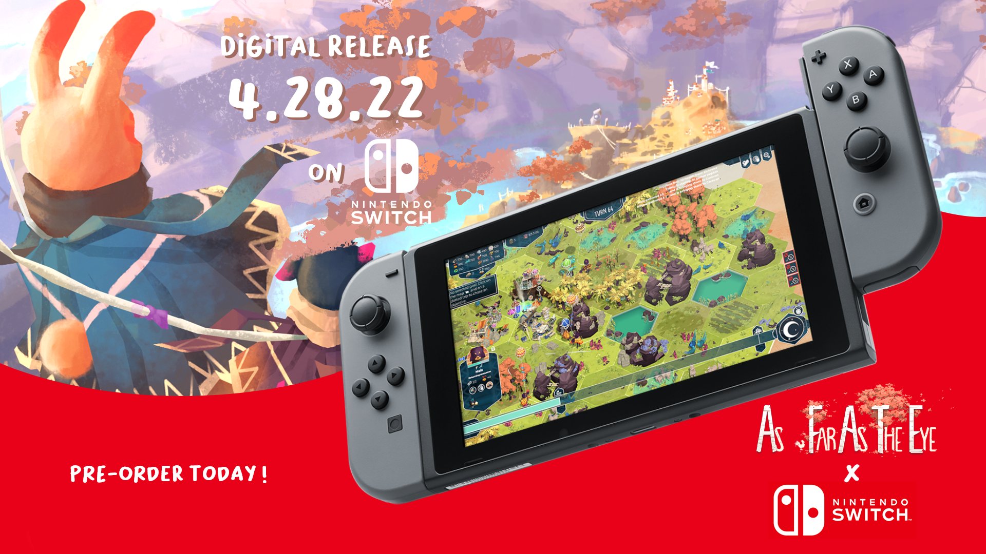 As Far As The Eye on Twitter: "As Far As The Eye is now in pre-order on the  Nintendo eShop! Play the game wherever you are on Switch starting April  28th! During