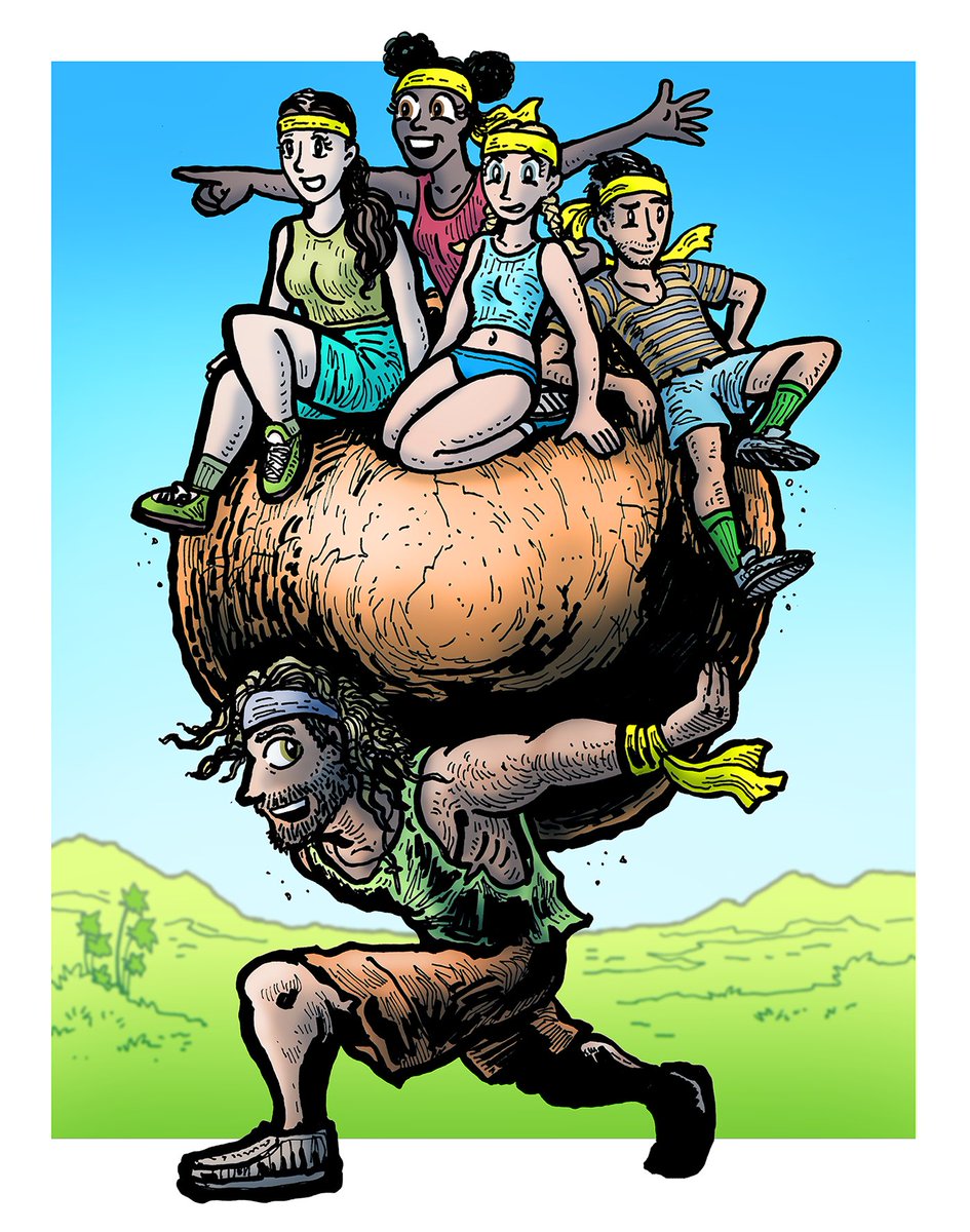 ErikReichenb4ch's tweet photo. This didn’t happen during the #survivor challenge, but I could see it happening. 💪 “Catching a Ride to Applebees” 🍎 New @Realitytea comic for the latest @tomsantilli blog! Read it here: https://t.co/WVRO7nyG1T #tvblogger #tv #realitytv #survivor42 #comic #dabudoodles https://t.co/fAeKjtFpx5