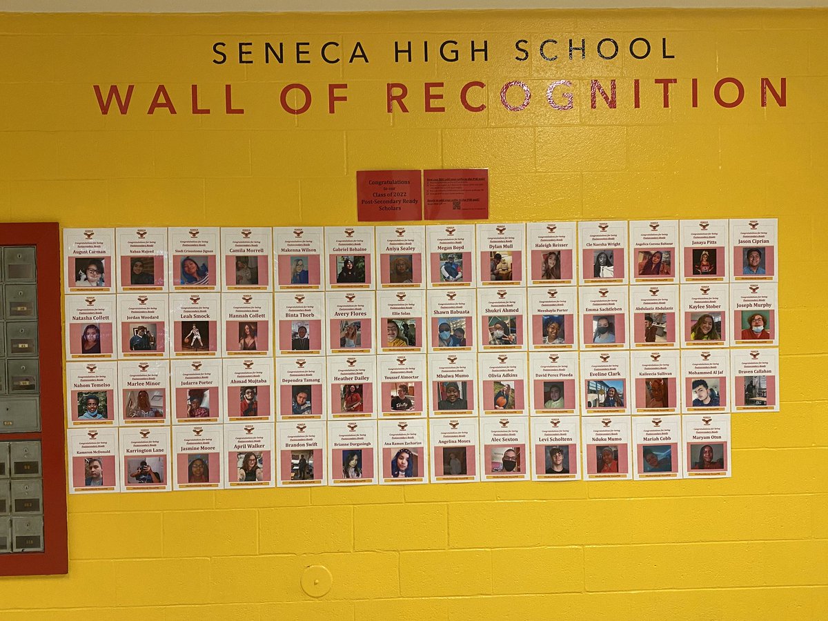 Ms_SJohnson's tweet photo. Congratulations to our PSR scholars!!! #RecognitionWall @Seneca_High @EWirtzberger @MrGuy_SenecaHS https://t.co/7wbBC3m1h6