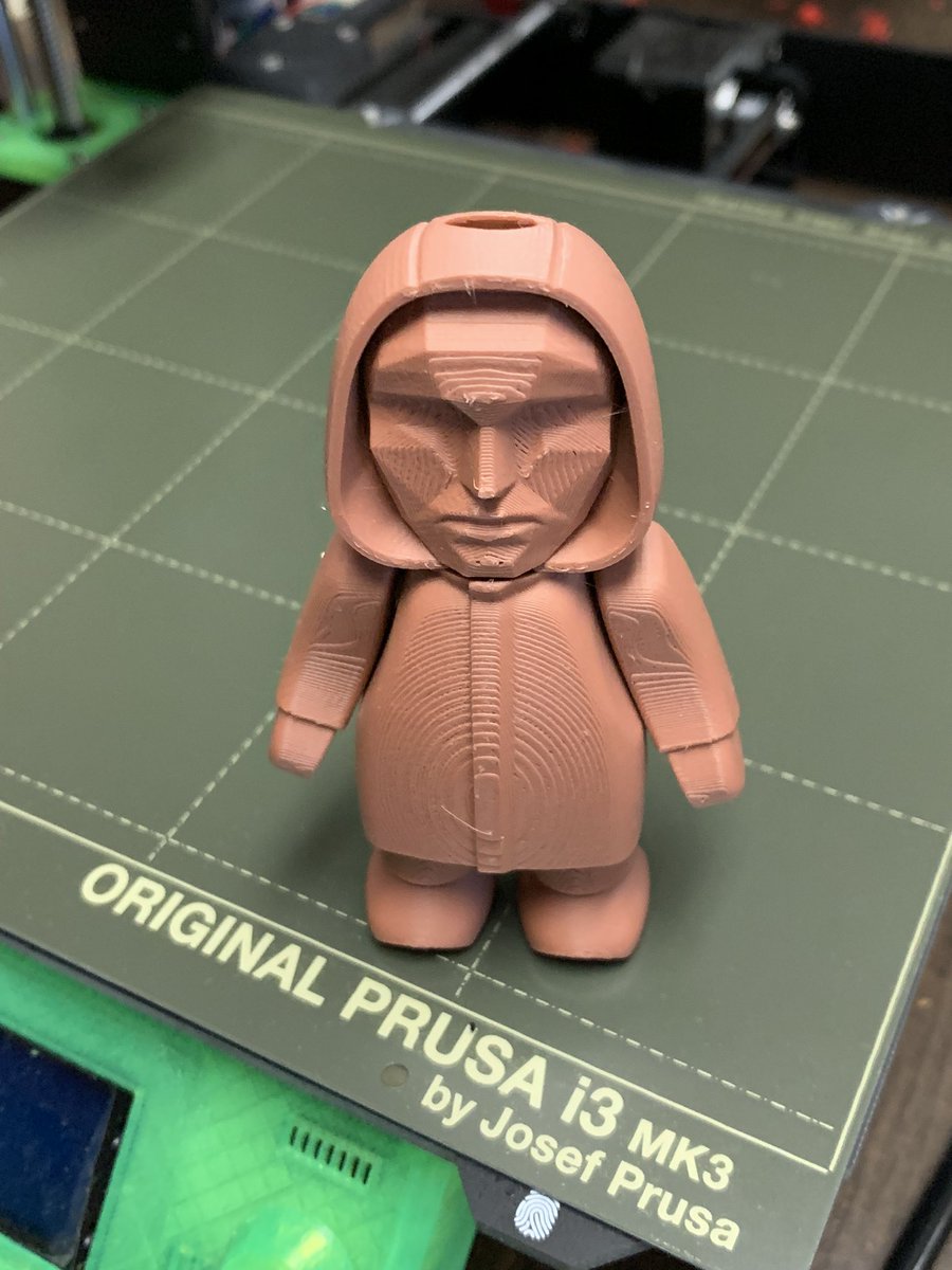 MakerWiz's tweet image. Squid Game Frontman #3dmodel @fab_365 #3dprinter @josefprusa #mattepla #terracotta @d3d #3dprinting @makerwiz #squidgame #frontman #printinplace #makersgonnamake