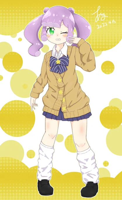 ギャルかわいいぼくを描きました#ぷにる  #ぷにるはかわいいスライム 