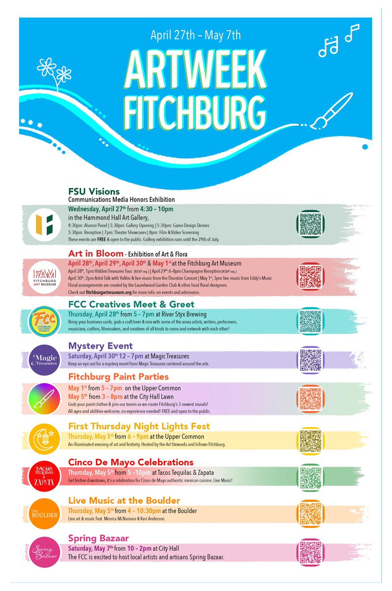 Lots of great stuff happening in Fitchburg! #ArtWeekFitchburg