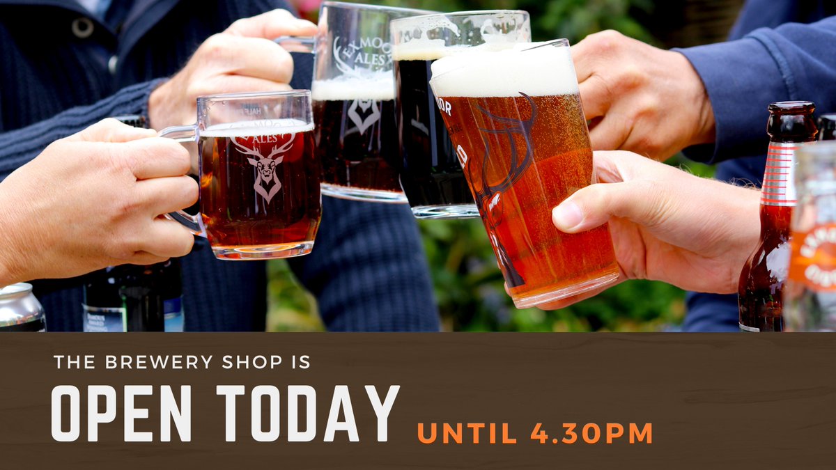 EXMOOR LOCALS, it's not too late to stock up. Our brewery shop is OPEN TODAY (Friday 15th) until 4.30pm. 😎🍻
