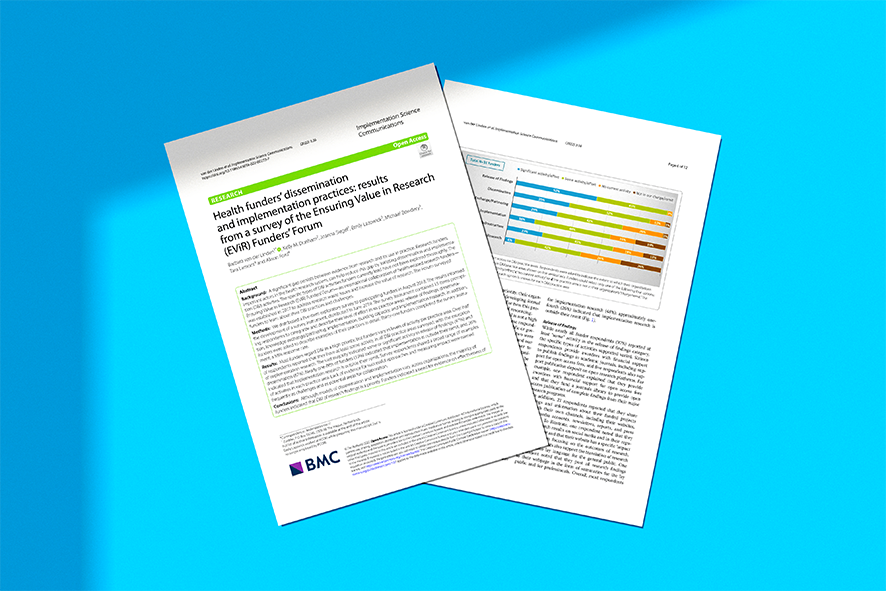Recent gepubliceerd: Health funders’ dissemination and implementation practices: results from a survey of the Ensuring Value in Research (EViR) Funders’ Forum. Lees wat funders allemaal doen! rdcu.be/cJ8rJ 
<a href="/ZonMw/">ZonMw</a> <a href="/Implementatie/">Nederlands Implementatie Collectief</a>