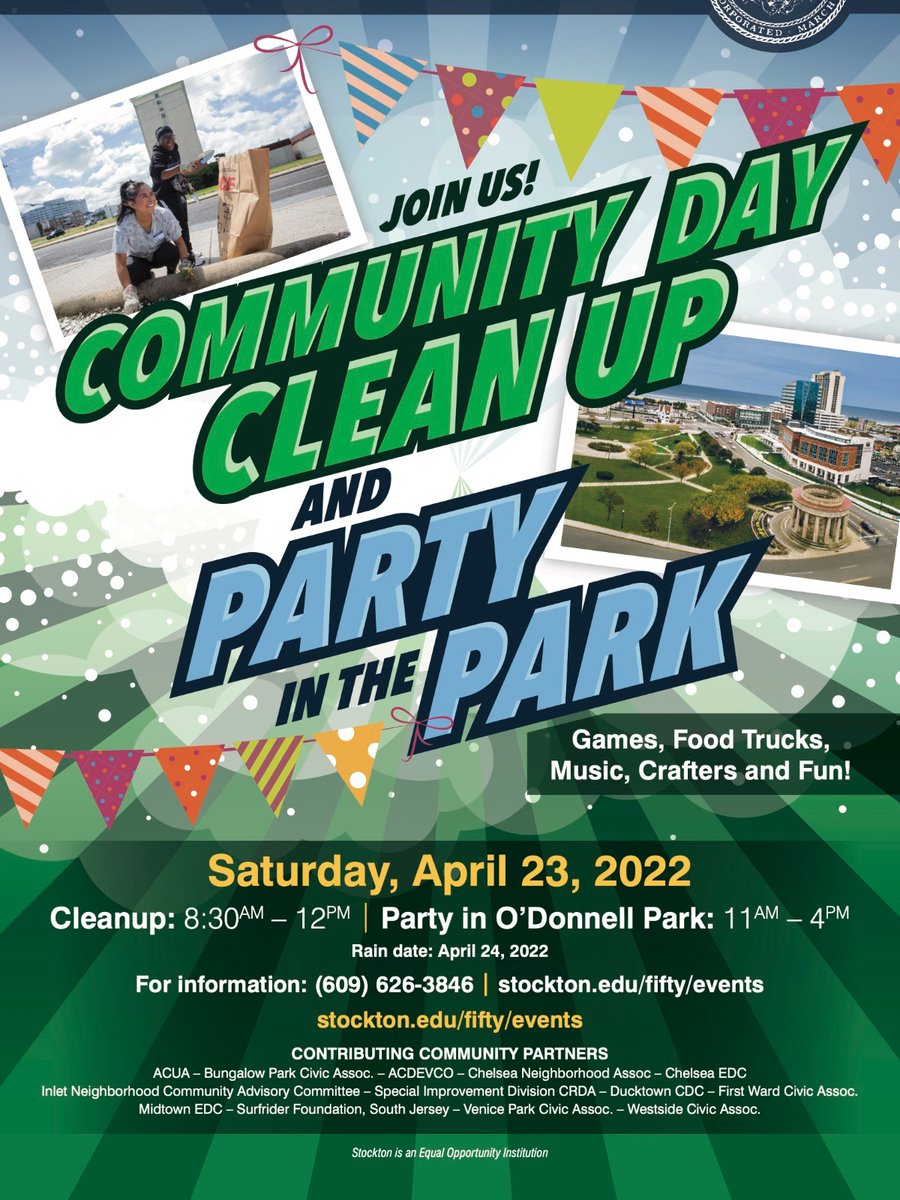 Stockton_edu's tweet image. With a goal to register 1,000 volunteers, #StocktonU's Community Day Cleanup could be the largest in Atlantic City’s history.

To register &amp;gt; fal.cn/3nOEE
