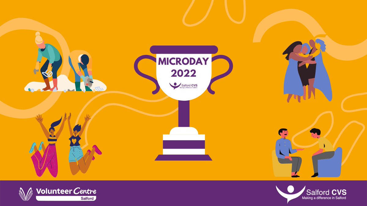 VCSalford1's tweet photo. #Microvolunteering...the pastime of champions!

From Environmental, to Inclusion, to Health and Wellbeing...we have a variety of specific microvolunteering opportunities available as part of our Community Champions network.

Find out more! - https://t.co/GDRKwKiKQJ

#MicroDay https://t.co/GEIr6cTNmu