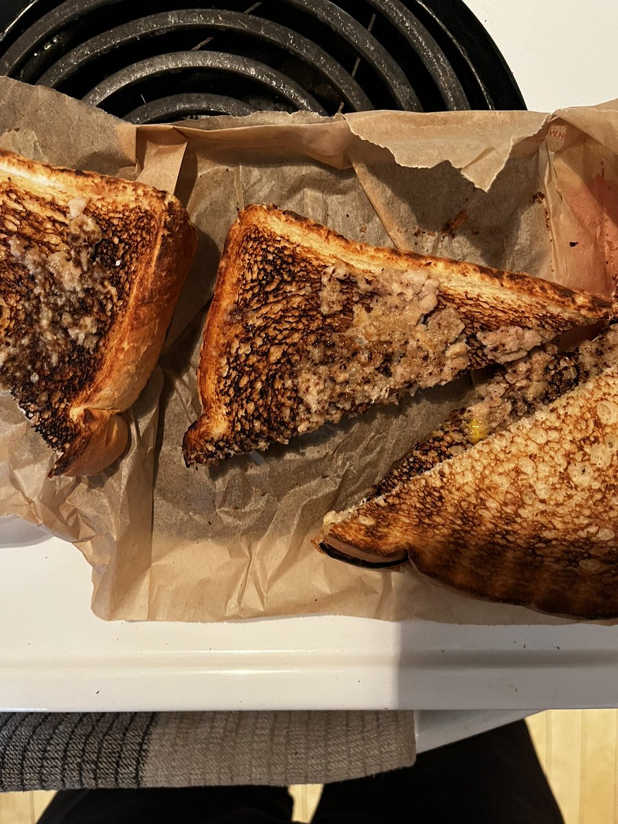 couturje's tweet photo. I’d like to mention the exceptional cost management @TimHortons and making sure there is no waste by slapping half a cup in it and call this a standard amongst the chain. Delicious bread sandwich 👎🏼 https://t.co/zTW2oEj5T7