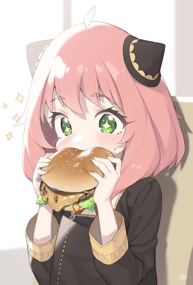 Cute Japanese Anime Girl Eating Burger Large Composition 85x11in one  subject notebook college ruled manga fun trendy adorable journal diary back  to school boys girls teens college  Animeish Notebooks Amazonin Books