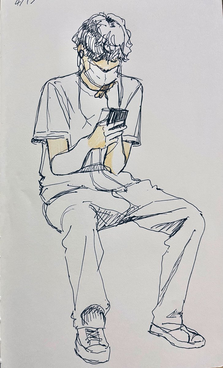 最近電車クロッキーも始めた!
無地の表紙に絵描くの好き。 