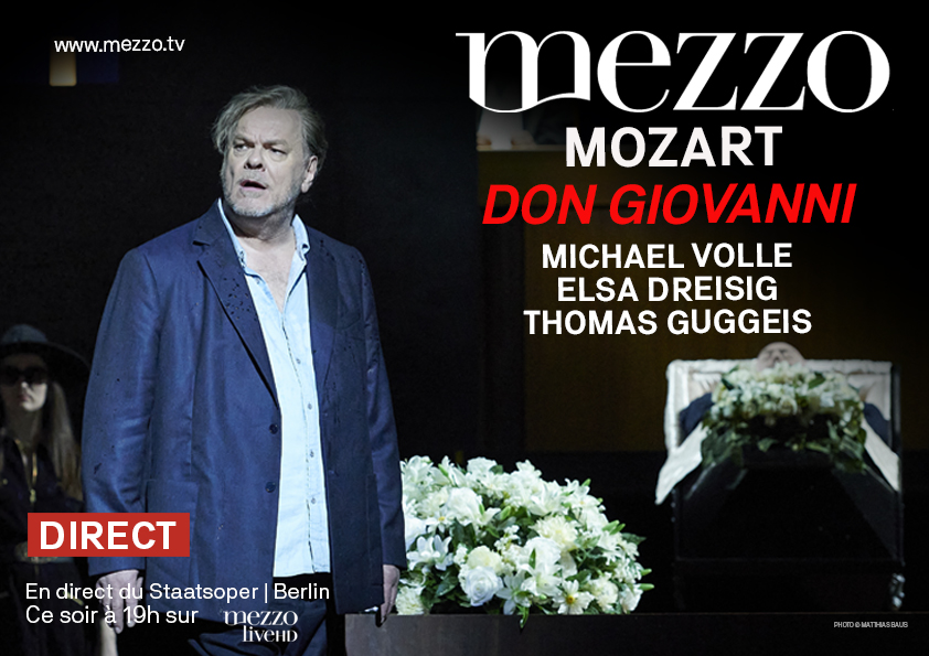 [DIRECT] Ce soir à 19h sur Mezzo Live HD! 
MOZART: Don Giovanni au <a href="/StaatsoperBLN/">Staatsoper Berlin</a>  
Michael Volle @elsadreisig <a href="/serena_saenz/">Serena Sáenz</a> 
<a href="/Staatskapelle_B/">Staatskapelle Berlin</a> - bit.ly/3DYKugk
nota bene: Thomas Guggeis remplace Daniel Barenboim, à qui nous souhaitons un prompt rétablissement.
