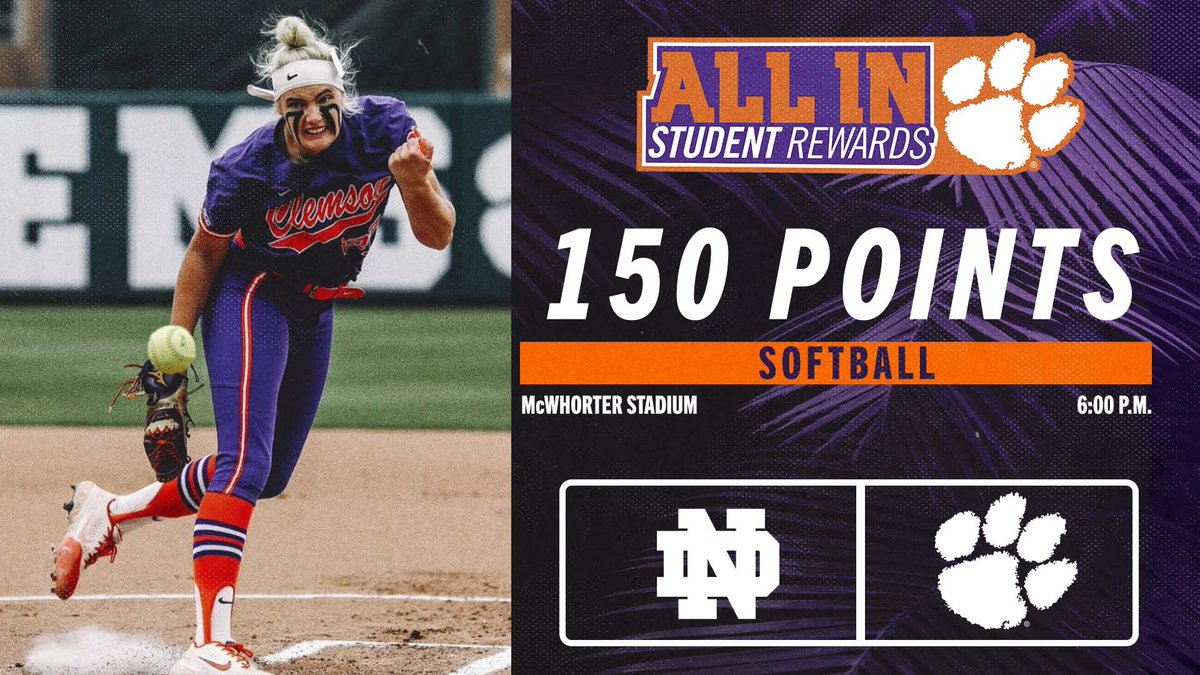 AllInRewards's tweet image. 🥎🎾🥎🎾

Last Weekend of the Regular Season for @ClemsonWTennis starts TODAY! 
📍 3:00pm
⏱ Duckworth 

Top 25 Match Up Series Game 2 @clemsonsoftball 
📍 6:00pm 
⏱ McWhorter 

#CUthere
