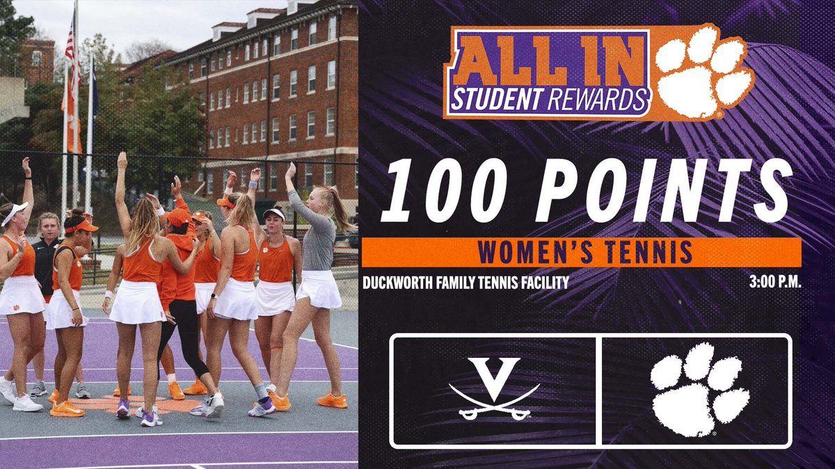 AllInRewards's tweet image. 🥎🎾🥎🎾

Last Weekend of the Regular Season for @ClemsonWTennis starts TODAY! 
📍 3:00pm
⏱ Duckworth 

Top 25 Match Up Series Game 2 @clemsonsoftball 
📍 6:00pm 
⏱ McWhorter 

#CUthere