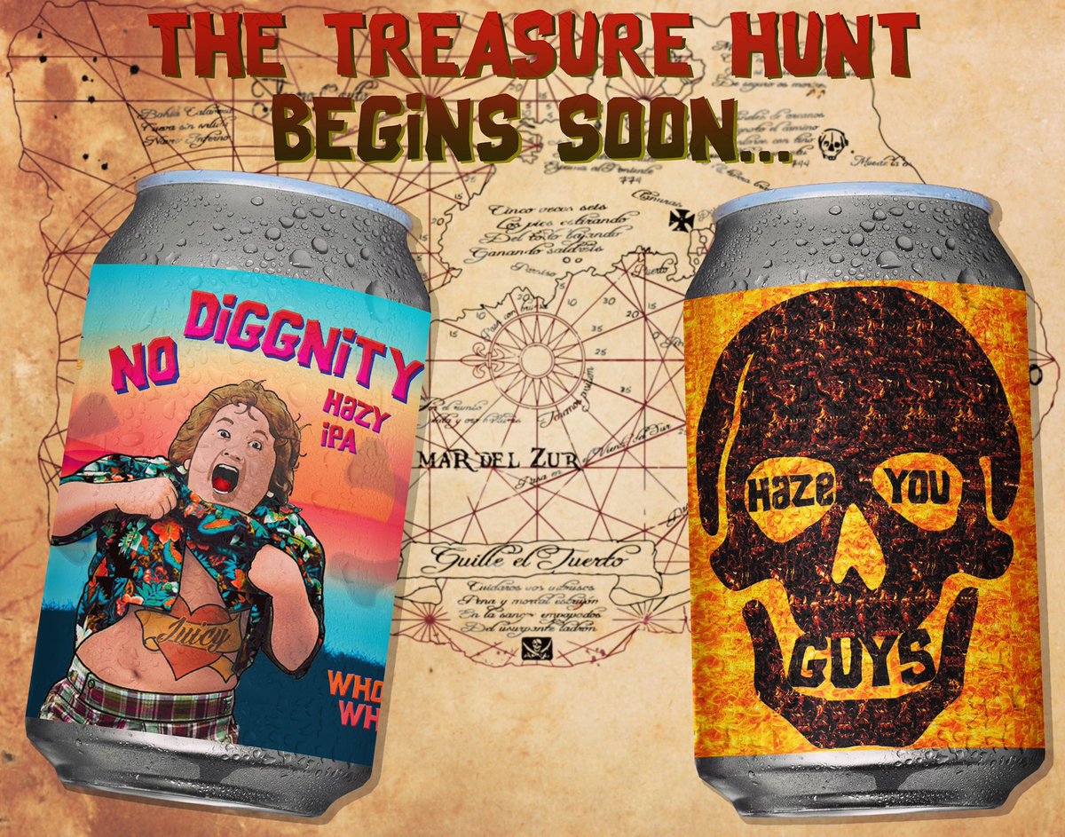A super limited release?  ☠️ Hidden messages on the can? 🏴‍☠️ 

There’s a treasure hunt coming soon! 🗺 

While you anxiously await the release of One-Eyed Pidgy’s map, grab yourself a Baby Ruth, do the truffle shuffle, and kick back with a can of No Diggnity. 🍻