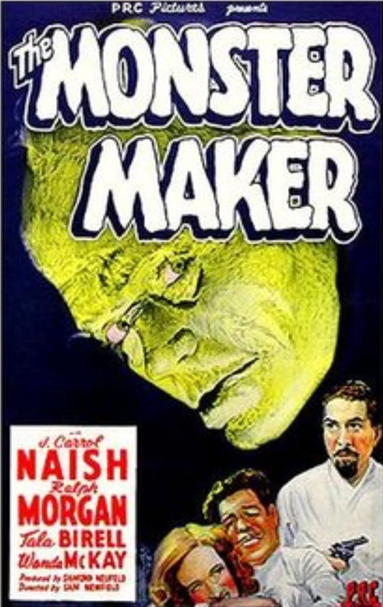 The_Bandit1980's tweet photo. Movies that were released on this day (Apr. 15) in horror history!
#TheMonsterMaker (1944)
#DevilBatsDaughter (1946)
@kinky_horror @LolaMurder @ConnieJoJo2 @streamrest @Embalmist @AgeofSmut @Localpwincess1 @Stephanieforts3 @grannytrap @madaboutHolly @halogirl22 @SLayton82 https://t.co/nUaYePJBtu