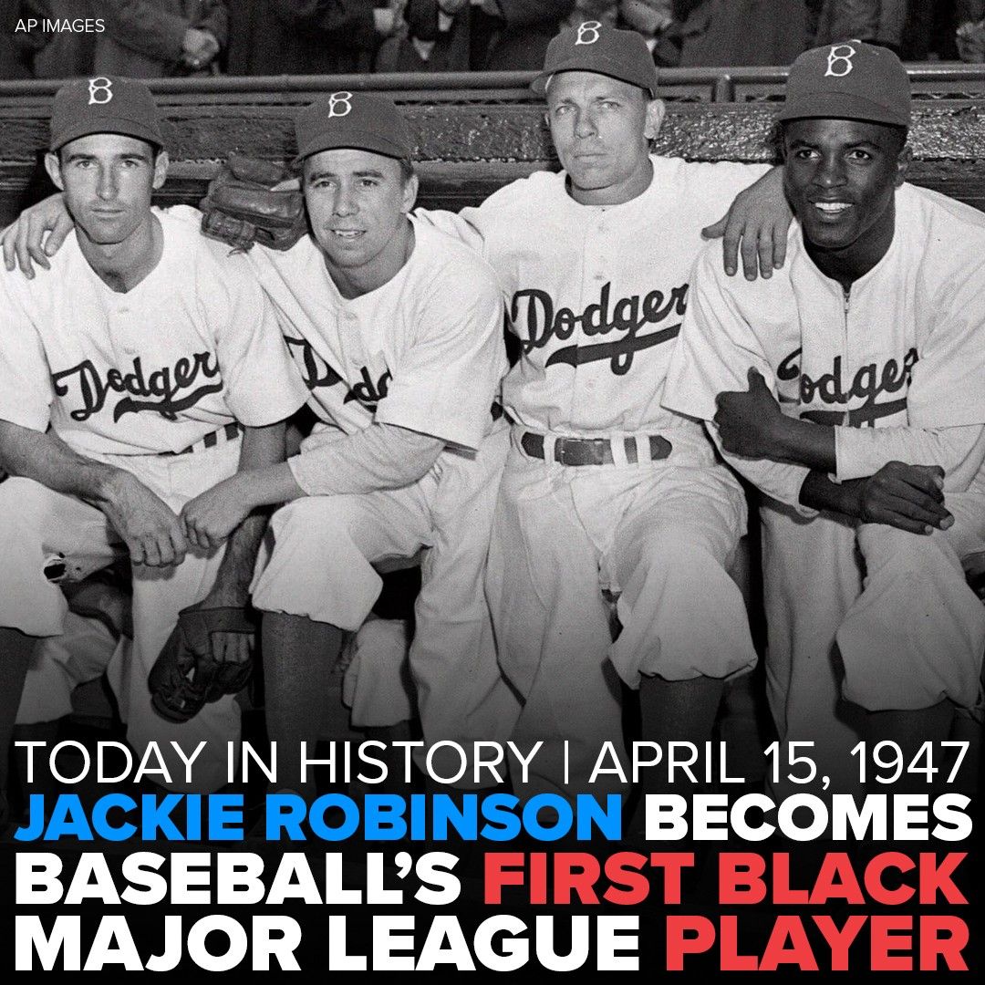 Jackie Robinson becomes first African American player in Major